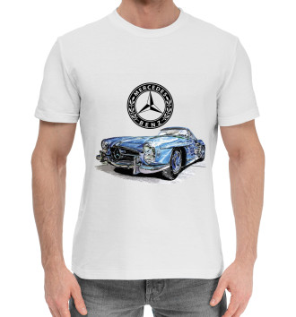 Мужская Хлопковая футболка Mercedes retro