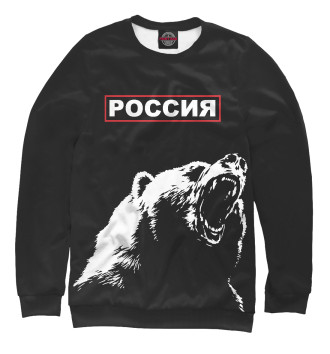 Свитшот для девочек Русский медведь и герб