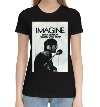 Женская Хлопковая футболка Imagine - Джон Леннон
