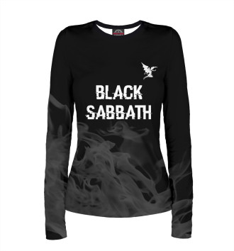 Женский Лонгслив Black Sabbath Glitch Black