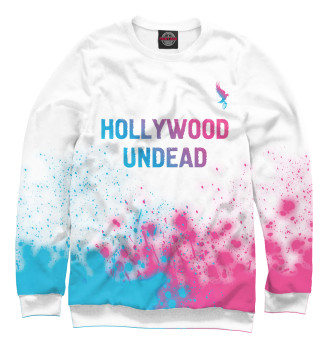 Женский Свитшот Hollywood Undead Neon Gradient (брызги)