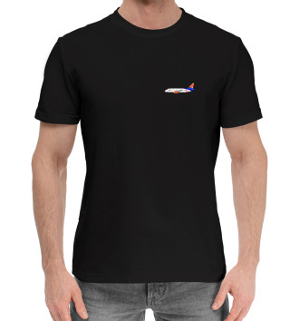 Мужская Хлопковая футболка SSJ - 100 (черный фон)