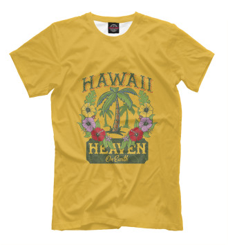 Мужская Футболка Hawaii - heaven on earth