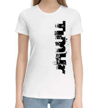 Женская Хлопковая футболка Тимур (брызги красок)