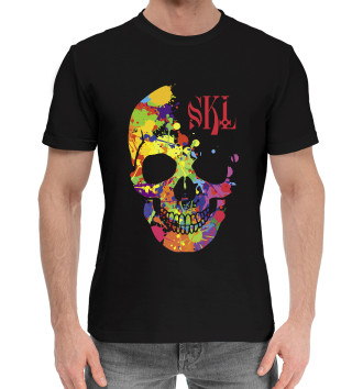 Хлопковая футболка Color skull