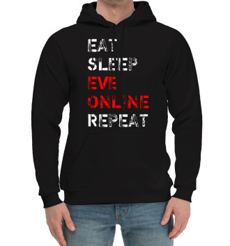 Хлопковый худи Eat Sleep EVE Online Repeat