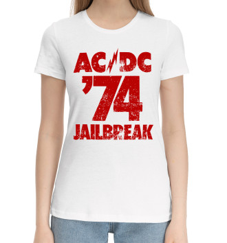 Женская Хлопковая футболка AC/DC