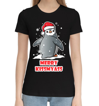 Хлопковая футболка Merry kissmyass