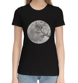 Женская Хлопковая футболка Луна