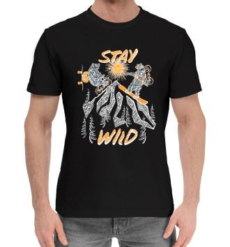 Хлопковая футболка STAY WILD