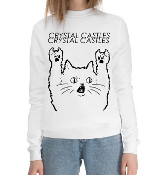 Женский Хлопковый свитшот Crystal Castles - Rock Cat