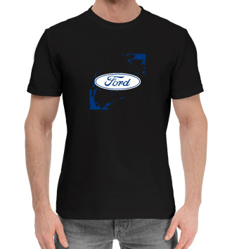 Мужская Хлопковая футболка Форд - Брызги