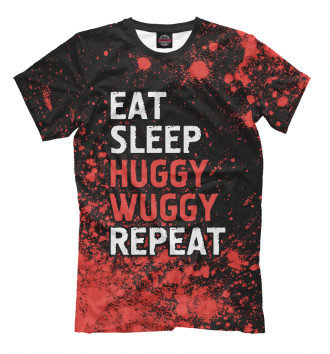 Футболка Eat Sleep Huggy Wuggy Repeat