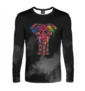 Лонгслив Mehndi elephant colorful
