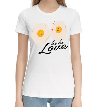 Женская Хлопковая футболка La la love