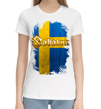Женская Хлопковая футболка Sabaton
