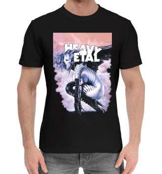 Мужская Хлопковая футболка Heavy metal