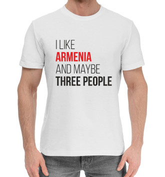 Мужская Хлопковая футболка I Llke Armenia