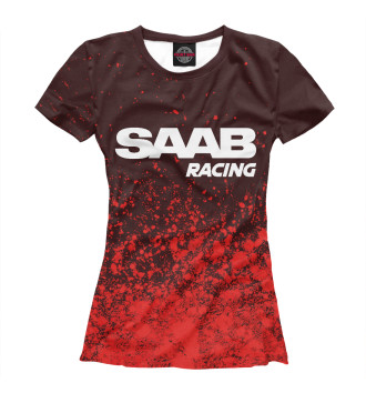 Футболка для девочек Saab | Racing / Краски
