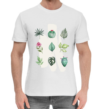Хлопковая футболка Роза и кактус