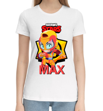Женская Хлопковая футболка BRAWL STARS MAX.