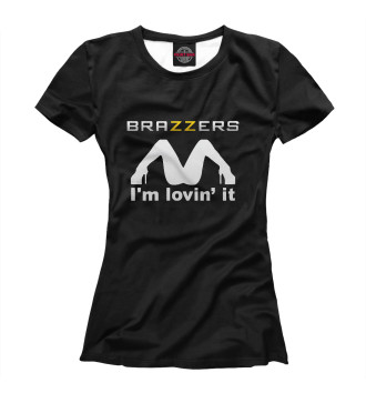 Футболка для девочек Brazzers i'm lovin' it