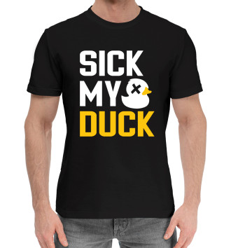 Хлопковая футболка Sick my duck
