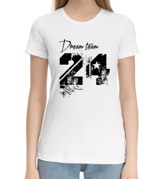 Женская Хлопковая футболка Dream team 24
