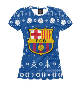 Футболка для девочек Барселона Новогодний