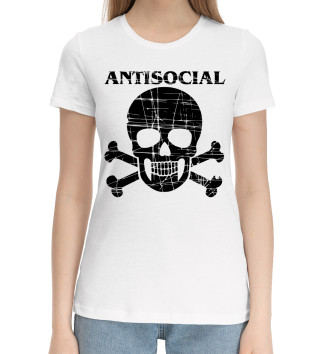 Женская Хлопковая футболка Antisocial