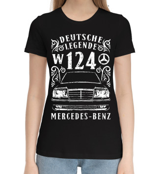 Женская Хлопковая футболка Mercedes-Benz W124