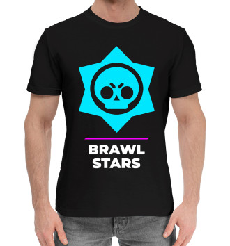 Мужская Хлопковая футболка Brawl Stars Gaming Neon