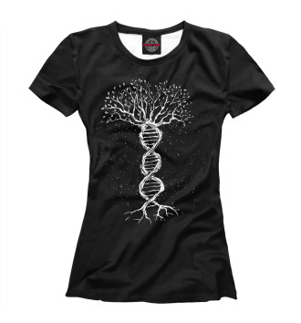 Женская Футболка ДНК дерево