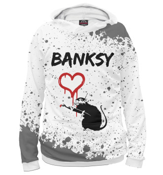 Худи для девочек Banksy - Крыса и Сердечко