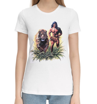 Женская Хлопковая футболка Маугли