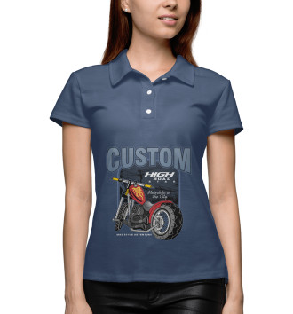 Женское Поло Классический мотоцикл