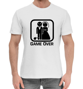 Мужская Хлопковая футболка Game Over