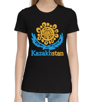 Женская Хлопковая футболка Kazakhstan