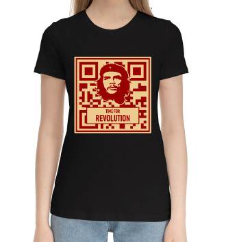 Женская Хлопковая футболка Время для Революции