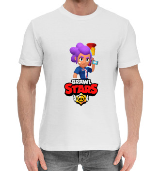 Мужская Хлопковая футболка BRAWL STARS SHELLY  PSG.