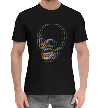Мужская Хлопковая футболка Neon skull
