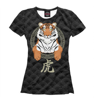Женская Футболка Китайский тигр