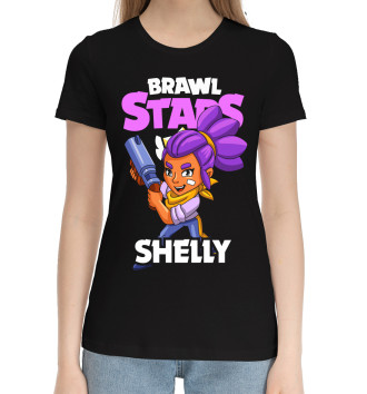 Женская Хлопковая футболка Brawl Stars, Shelly