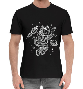 Хлопковая футболка Space cat