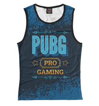 Женская Майка PUBG Gaming PRO (синий)