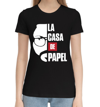 Женская Хлопковая футболка La Casa De Papel