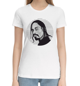 Женская Хлопковая футболка Snoop Dogg