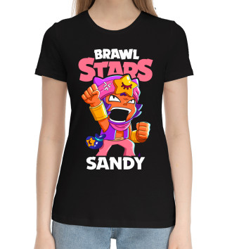 Женская Хлопковая футболка Brawl Stars, Sandy