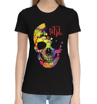 Хлопковая футболка Color skull
