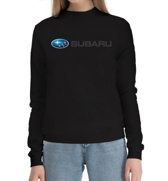 Женский Хлопковый свитшот Subaru